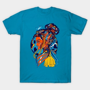 Orange Blue Beauty Queen T-Shirt
